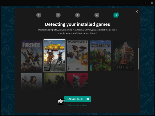 Detección de juegos instalados